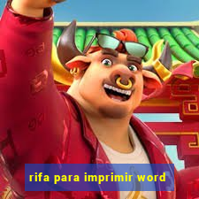 rifa para imprimir word